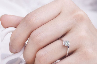 925 sterling silver ring high-grade platinum snowflake carat simulation diamond ring