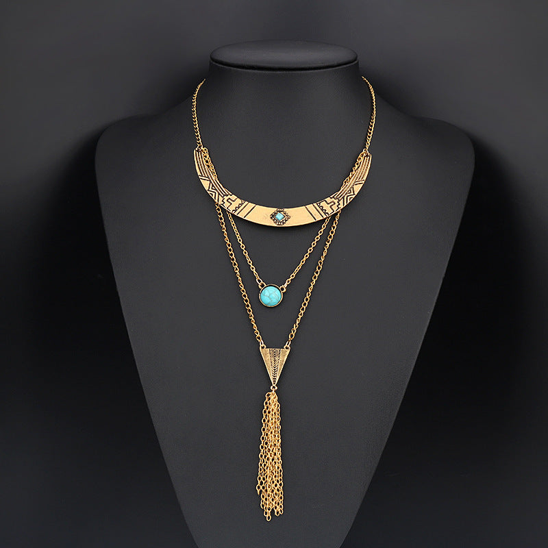 Tassel multilayer necklace