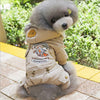 Pet dog clothes dog clothing direct wholesale explosions foreign trade autumn and winter machine rider four-legged cotton coat
