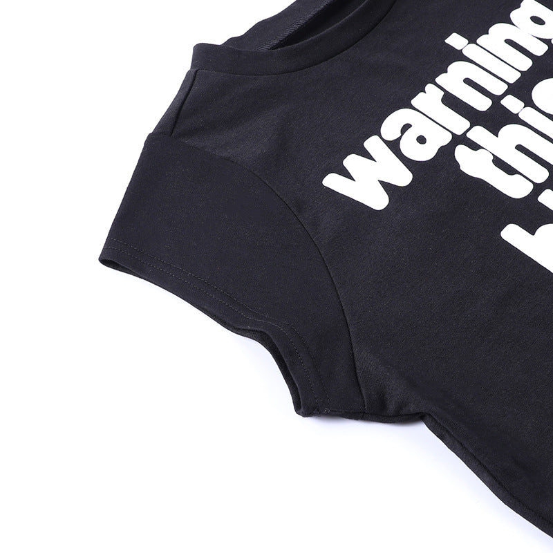 Dark Wind Street Casual Hot Girl Hundred With Tops