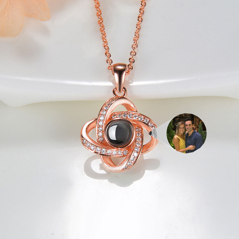 Original Projection Necklace Jewelry Gift with Hidden Love Words for Women