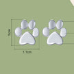 Cute Pet Imprint S925 Silver Earrings with White Gold Earrings