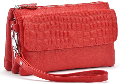 Large Capacity Genuine Leather Bags Clutch Wristlet Bag Day Cutches Handbags Coin Purses