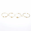 Tocona  T Fashion Bohemia Leaf Knot Hand Cuff Link Chain Charm Bracelet Bangle For Women Gold Bracelets Femme Jewelry 6115