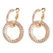 Popular Diamond Insert Crystal Ring Earrings and Earrings