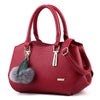 Alpscommerce new fashion handbags handbags leather bag and hang the hair ball single shoulder bag