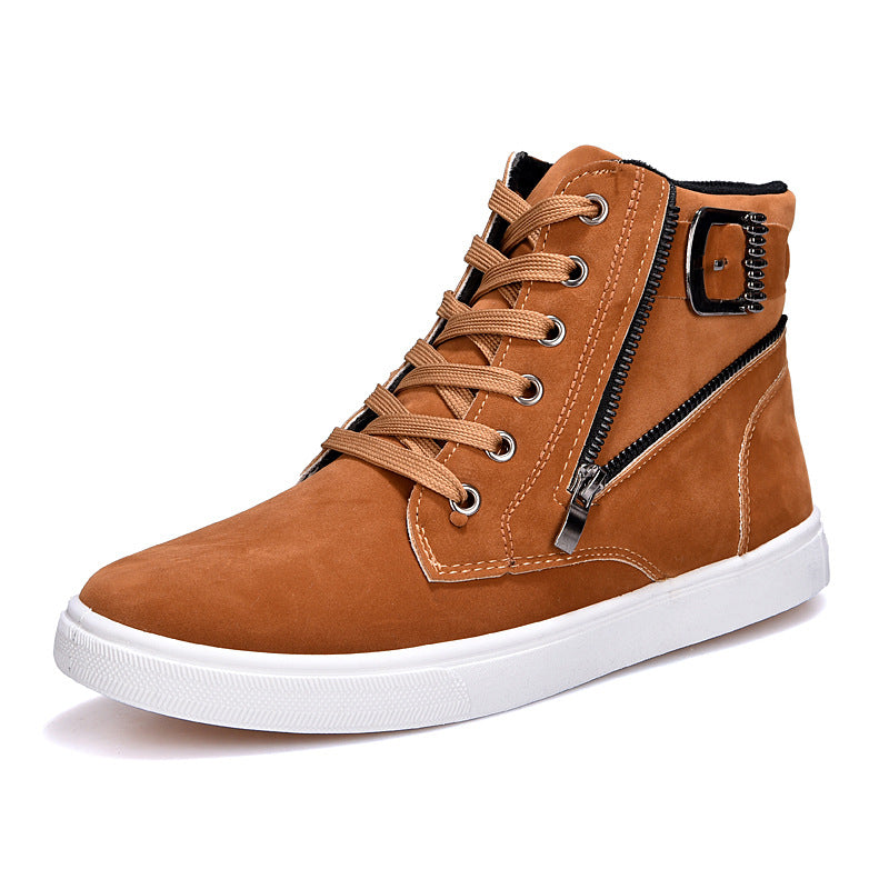Winter Men's Boots Buckle Metrosexual Shoes Korean High Shoes British Style Casual Shoes