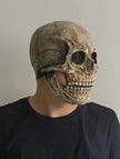 Full Head Skull Mask Helmet With Movable Jaw 3D Skeleton Skull