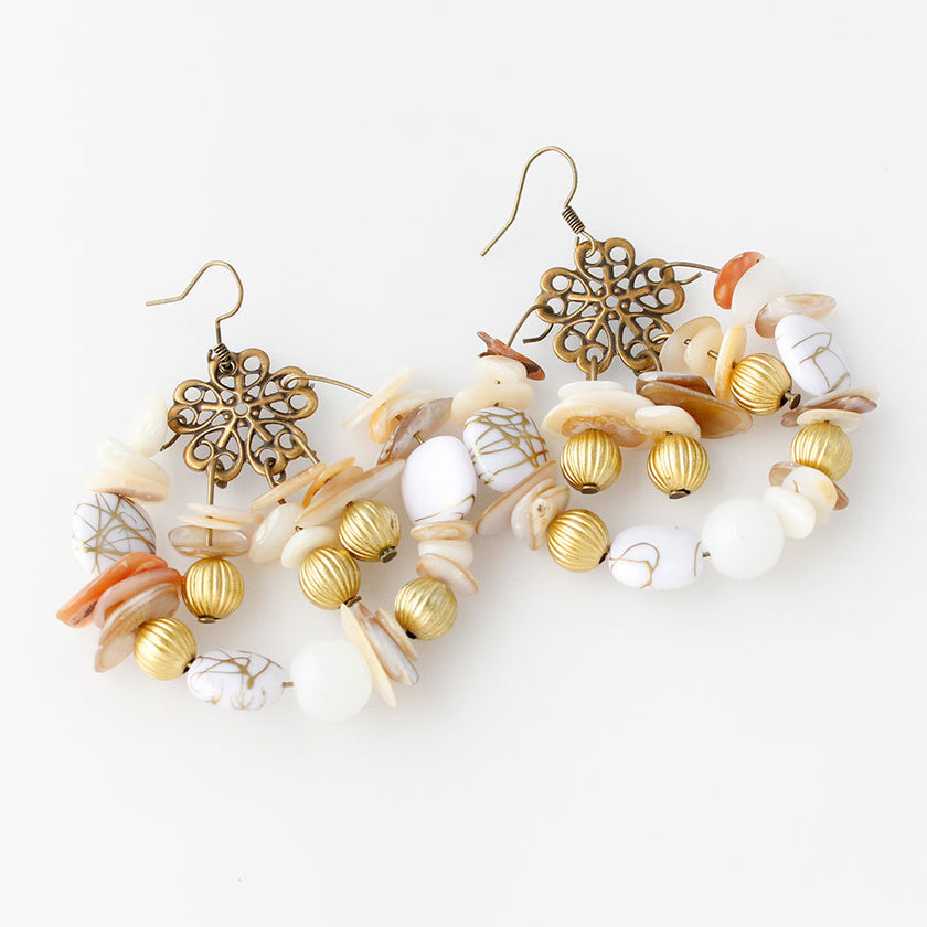 Bohemian style handmade beaded colorful Earrings