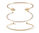 Simple personality leaf three-piece bracelet