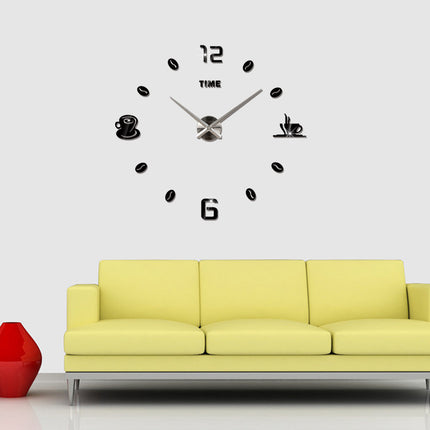 Oversized Mirror Wall Sticker Wall Sticker Clock