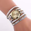 Ladies Wrap Watch Fashion Leopard Weave Bracelet Watch