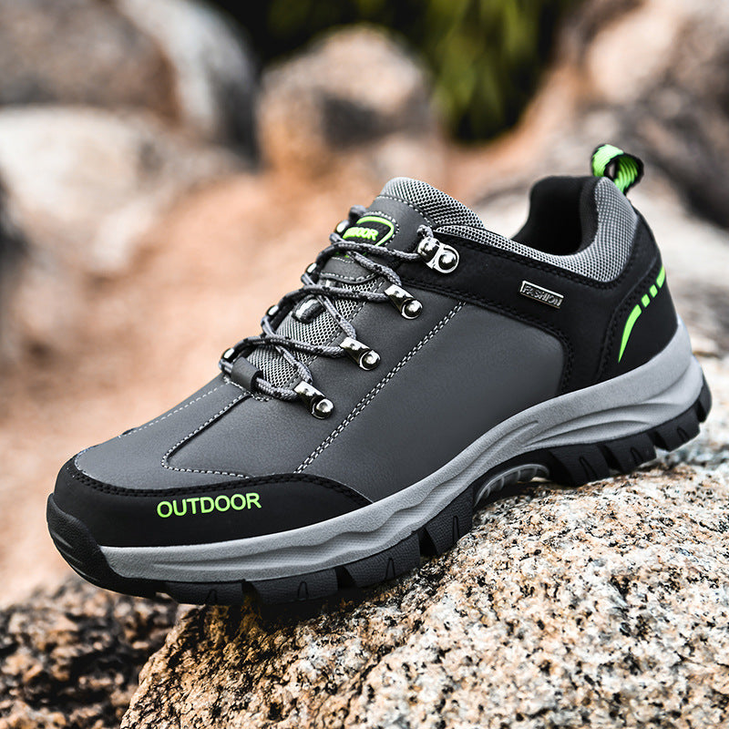 Low Cut Outdoor Large Size Hiking Shoes Men'S Korean Casual Dad Travel Shoes