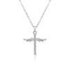 Simple Cross Diamond Angel Wings Pendant