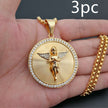 Micro-set zircon angel pendant necklace