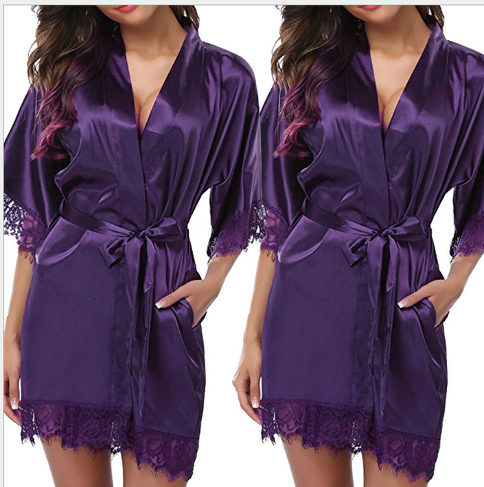Faux Ice Silk Plus Size Nightgown pajamas