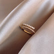 Pearl ring fashion color retention index finger ring