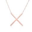Fabulous Rose Gold Plated Stainless Steel Initial Letter Pendant Necklace
