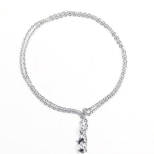 Peach Heart-shaped Lovers Pendant Natural Crystal Tree Of Life Necklace