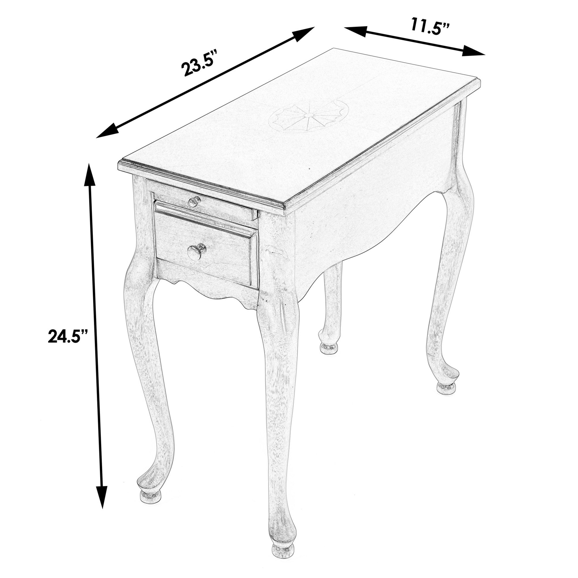 Croydon One Drawer with Pullout Side Table - Gray