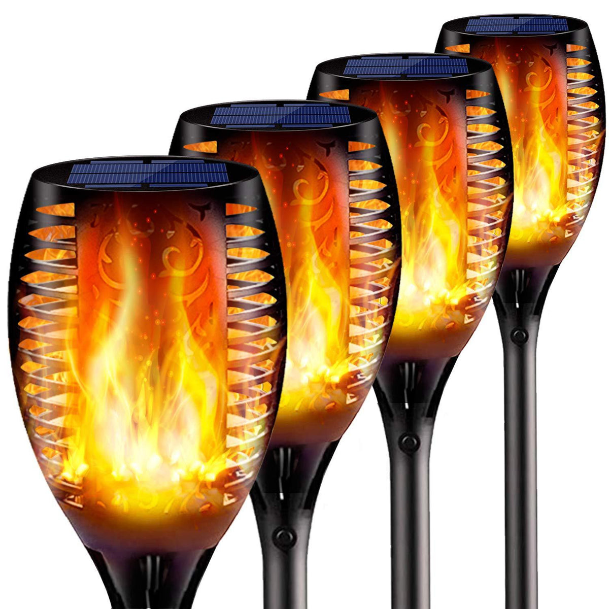 Alpcamers Solar Flame Flickering Garden Led Light