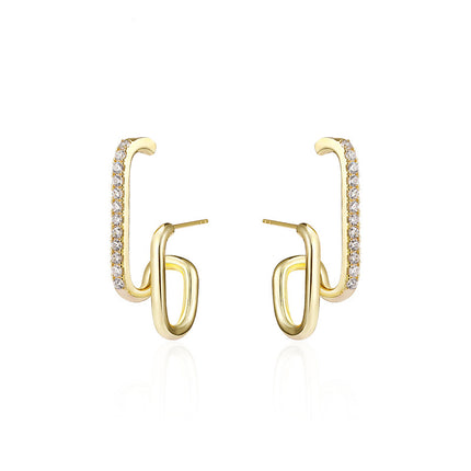 Women's Geometric Zircon Earrings