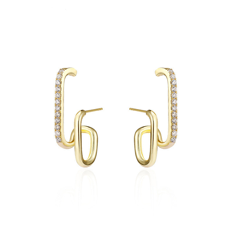 Women's Geometric Zircon Earrings