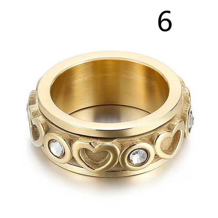 Heart-shaped Diamond-studded Index Finger Ring For Men And Women