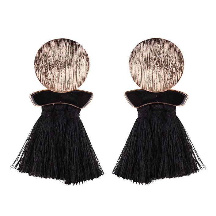 Boa ethnic tassel earrings