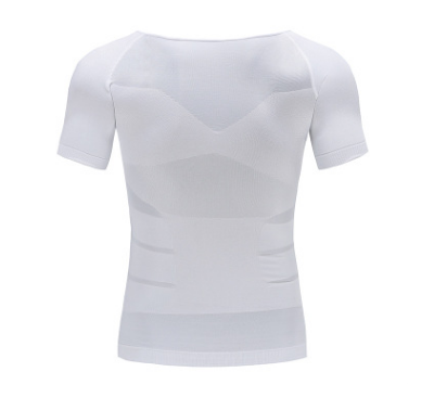 Male Chest Compression T-shirt Fitness Hero Belly Buster Slimming top