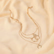 Fashion Multilayer Alloy Map Moon Necklace Three Layers