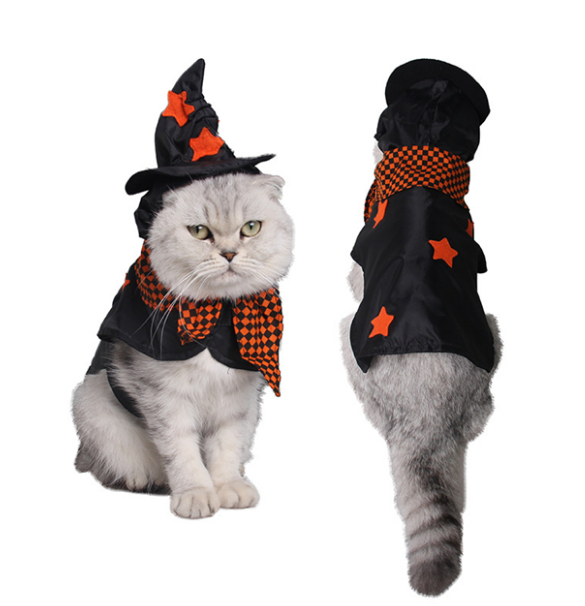 Funny Little Cats Clothing Dogs Clothes Halloween Witch For Dress Animal Cat Costume Products Clothing Cat Vestito Cane