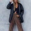 Alpscommerce Leather Coat Warm Suit