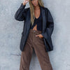 Alpscommerce Leather Coat Warm Suit