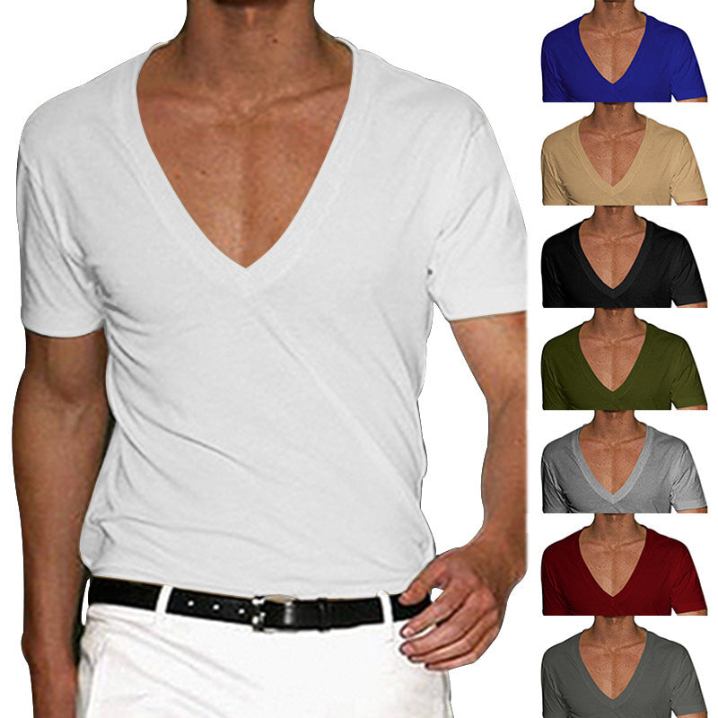 Men's Short Sleeved V-neck