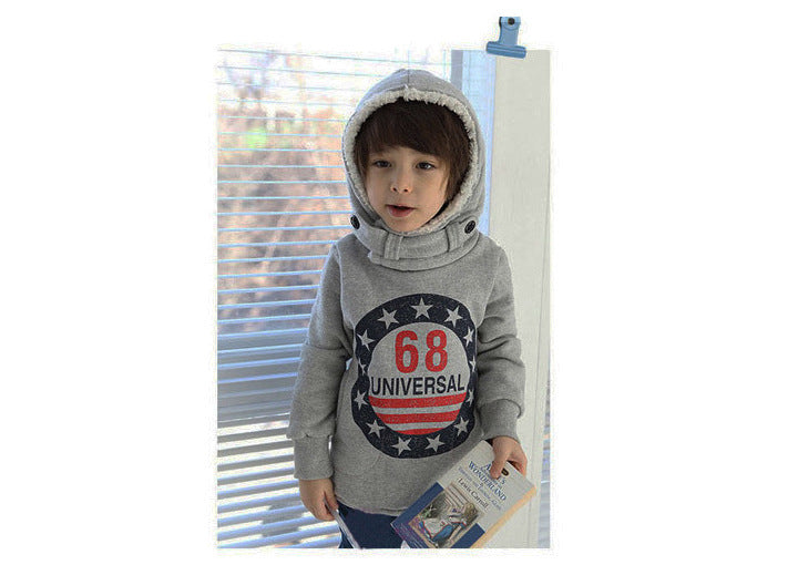 Fashion Kids Plus Cashmere Lamb Wool Hooded Sweater