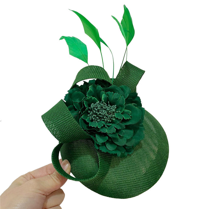 Hair Accessories Feather Flower Hat