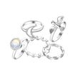 Flying Bird Shape Alloy Ring Moon 5-piece Set