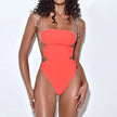 One Piece Swimsuit With Low Cut And Slimming Effect