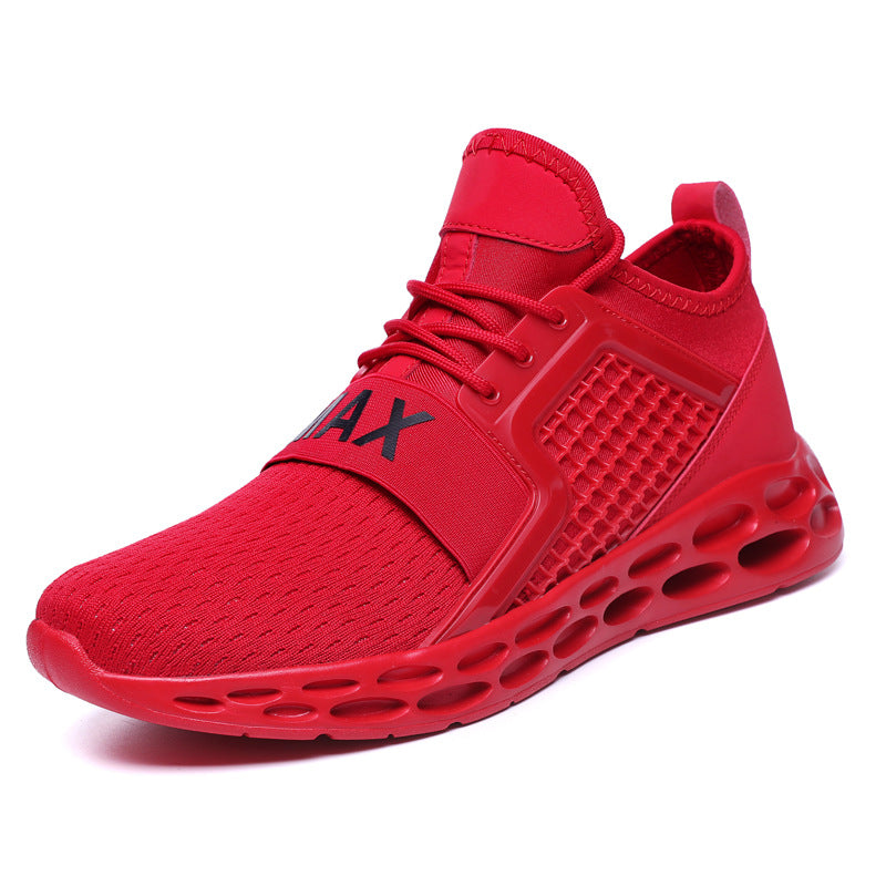 High elastic hollow fly woven casual shoes