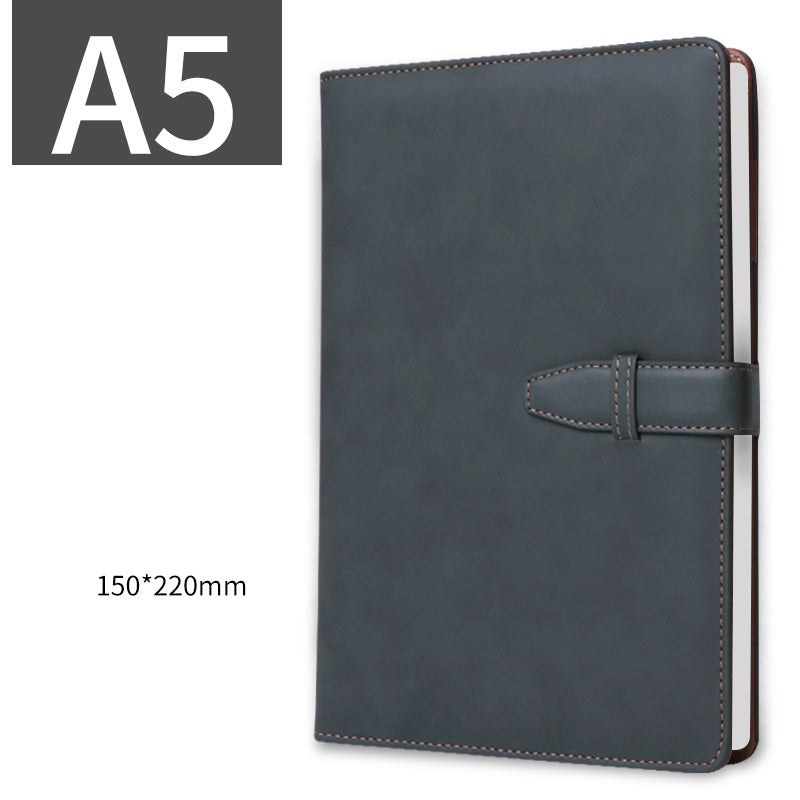 Business Notebook Soft Leather Office Diary Thickened Meeting Recorder Notepad Custom