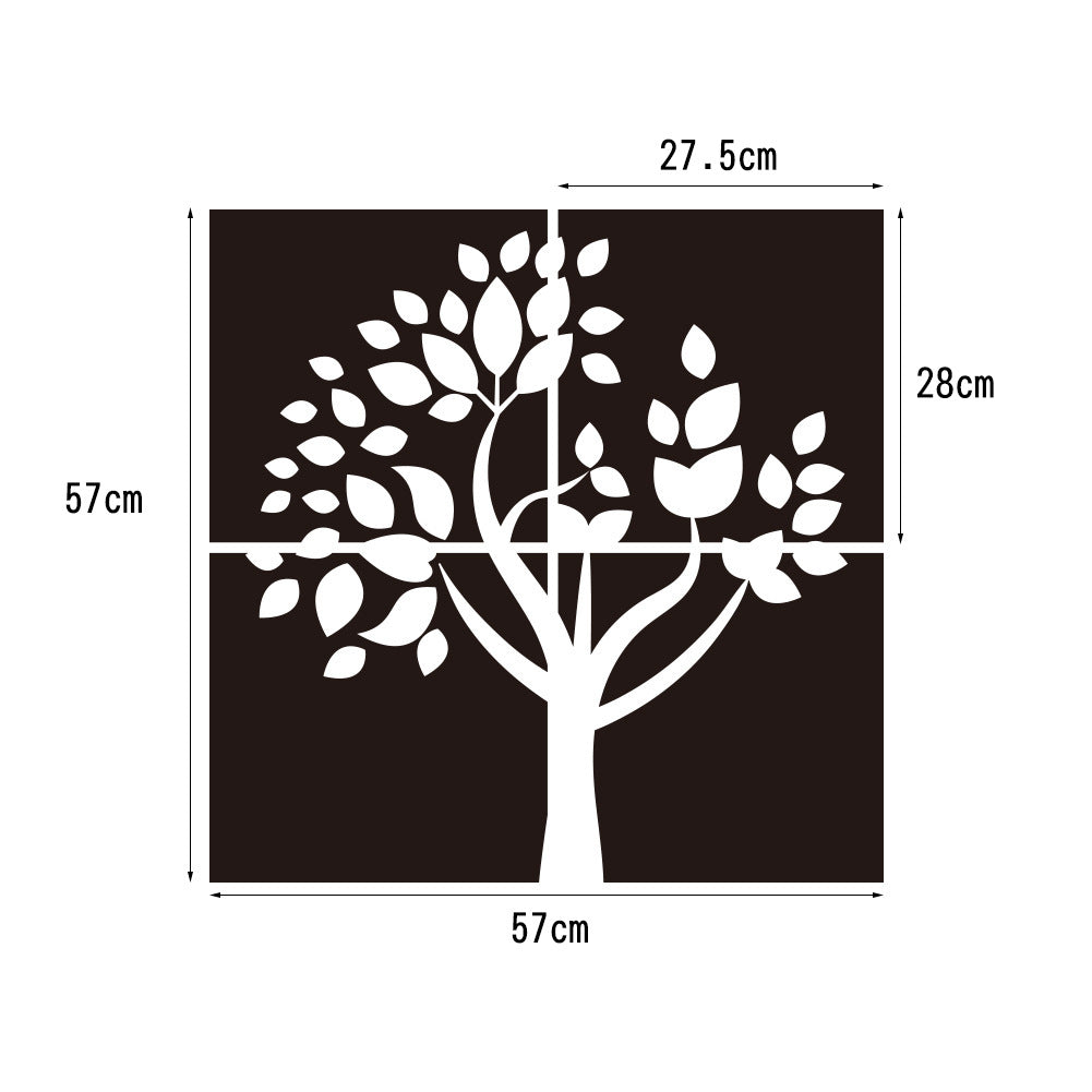 Acrylic Large Crystal Mirror Tree Background Wall