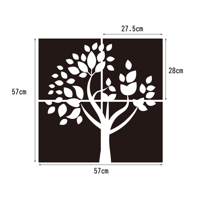 Acrylic Large Crystal Mirror Tree Background Wall