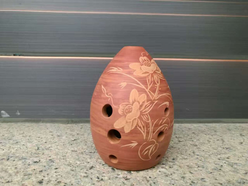 seven star Ancient Xun Musical Instrument, Eight Hole Taoxun Pear Shaped Taoxun Musical Instrument