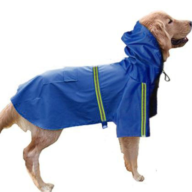 Dog reflective raincoat large dog raincoat