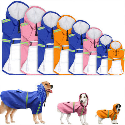 Dog reflective raincoat large dog raincoat