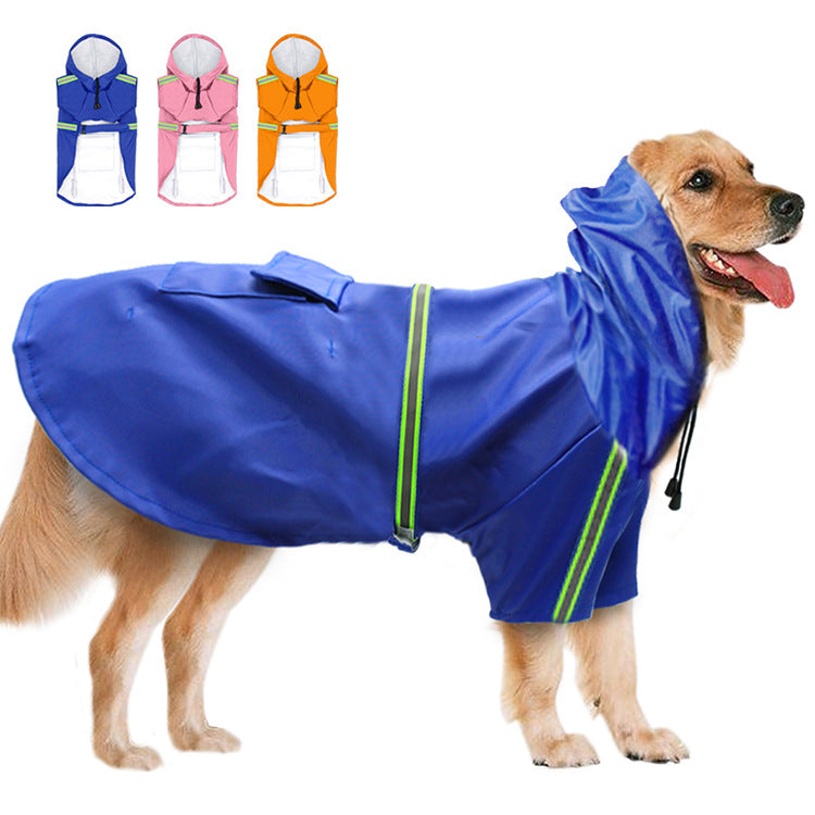 Dog reflective raincoat large dog raincoat