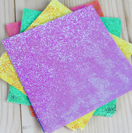 Pearlescent Paper Origami Paper Cut 15 cm Glitter Origami