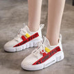 Thick bottom net running shoes for women