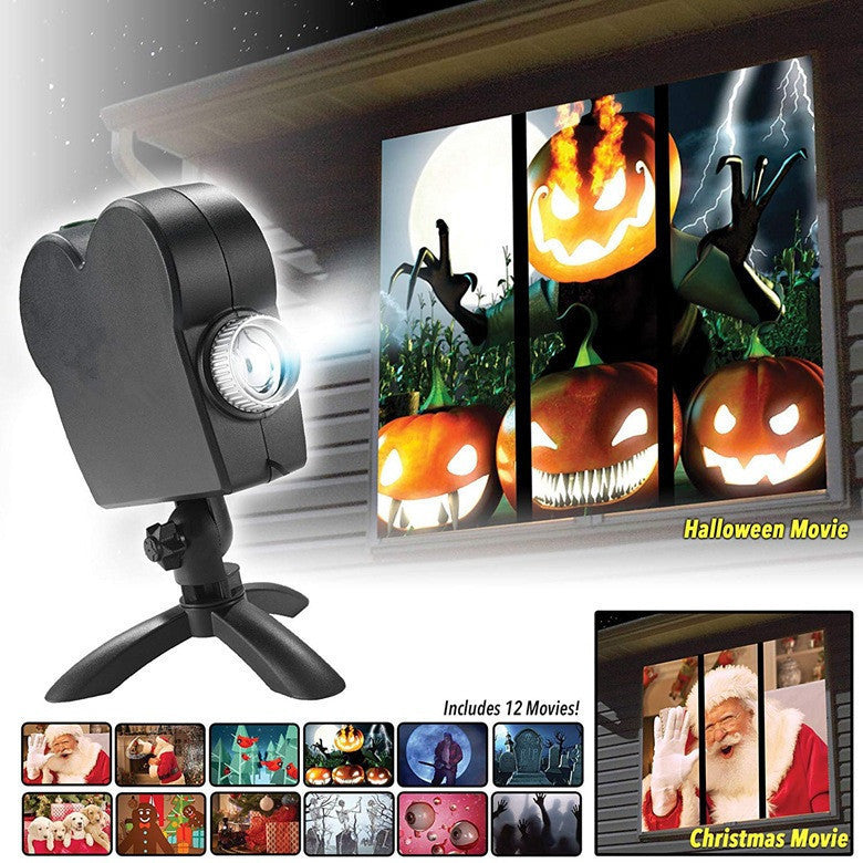 Halloween  Christmas Laser Projector 12 Movies Disco Light Mini Size